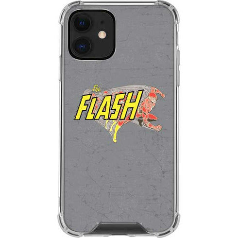 DC Comics The Flash Vintage Action Running Pose iPhone 12 Clear Case
