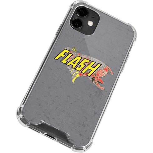 DC Comics The Flash Vintage Action Running Pose iPhone 12 Clear Case