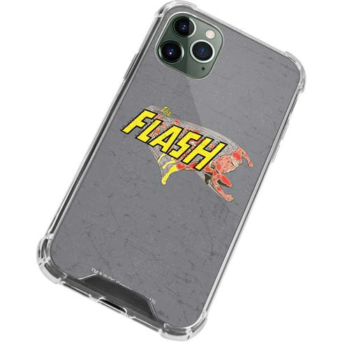 DC Comics The Flash Vintage Action Running Pose iPhone 12 Pro Clear Case