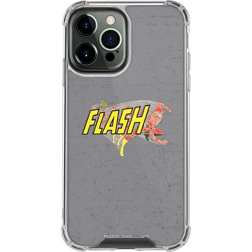 DC Comics The Flash Vintage Action Running Pose iPhone 13 Pro Max Clear Case