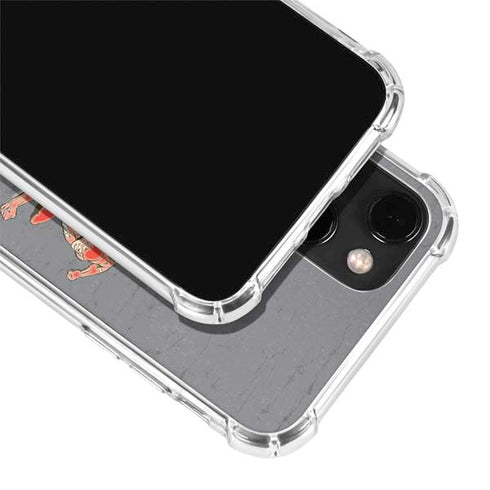 DC Comics The Flash Vintage Action Running Pose iPhone 14 Plus Clear Case