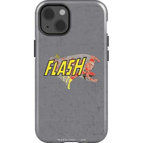 DC Comics The Flash Vintage Action Running Pose iPhone 15 Impact Case