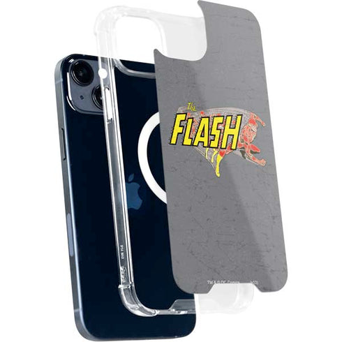 DC Comics The Flash Vintage Action Running Pose iPhone 14 Plus MagSafe Case