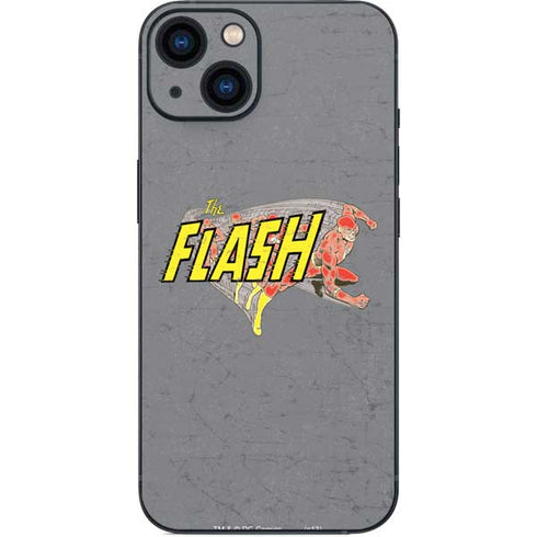 DC Comics The Flash Vintage Action Running Pose iPhone 15 Plus Skin