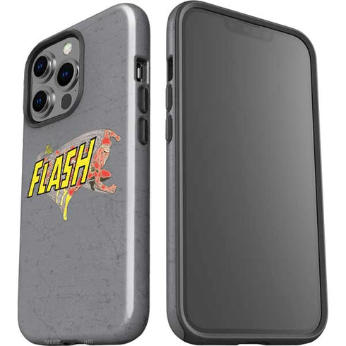 DC Comics The Flash Vintage Action Running Pose iPhone 15 Pro Impact Case