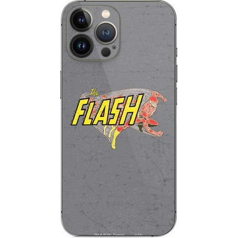 DC Comics The Flash Vintage Action Running Pose iPhone 14 Pro Max Skin