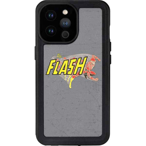 DC Comics The Flash Vintage Action Running Pose iPhone 14 Pro Max Waterproof Case