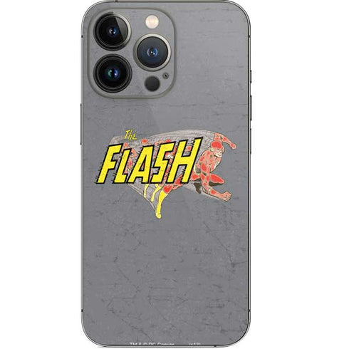 DC Comics The Flash Vintage Action Running Pose iPhone 14 Pro Skin