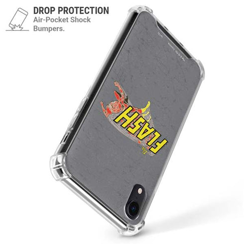 DC Comics The Flash Vintage Action Running Pose iPhone XR Clear Case