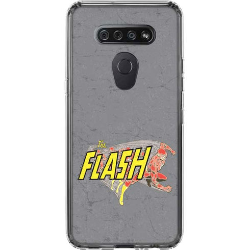 DC Comics The Flash Vintage Action Running Pose LG K51/Q51 Clear Case