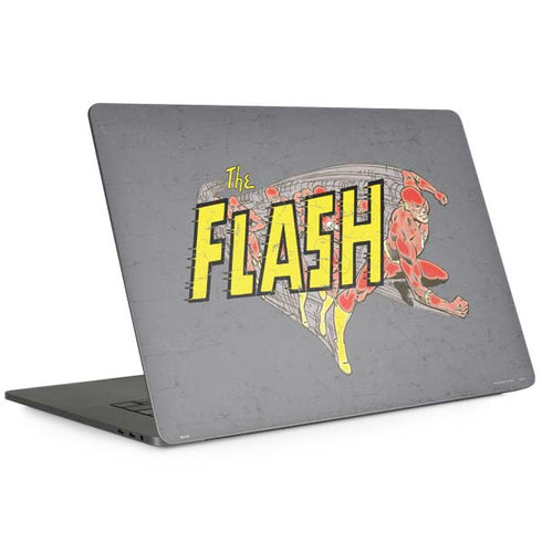 DC Comics The Flash Vintage Action Running Pose Apple MacBook Pro 15-inch Skin