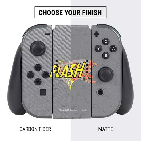 DC Comics The Flash Vintage Action Running Pose Nintendo Switch Bundle Skin