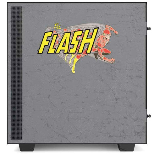 DC Comics The Flash Vintage Action Running Pose NZXT H510 Compact ATX Mid-Tower Case Skin