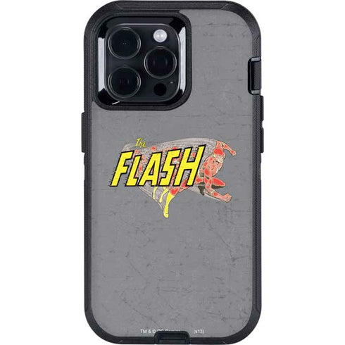 DC Comics The Flash Vintage Action Running Pose Otterbox Defender iPhone Skin