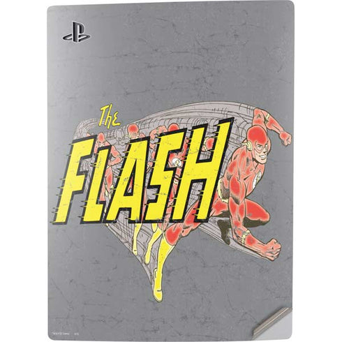 DC Comics The Flash Vintage Action Running Pose PS5 Digital Edition Console Skin