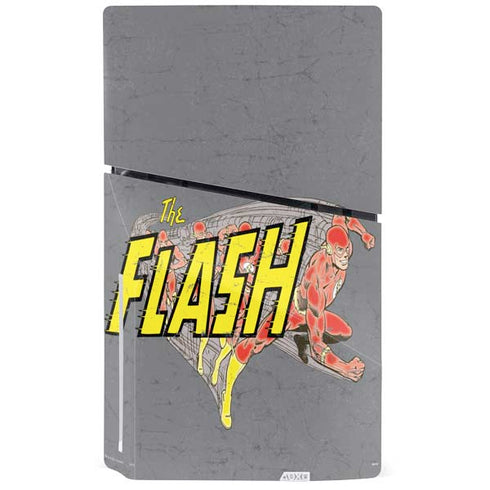 DC Comics The Flash Vintage Action Running Pose PS5 Slim Disk Console Skin