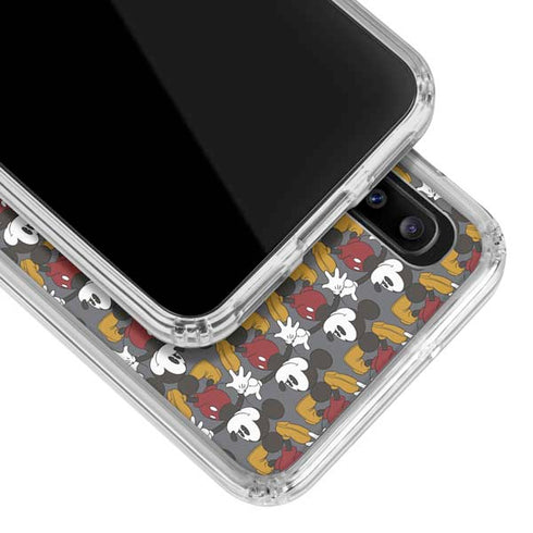 Disney Mickey Mouse Vintage Pattern Galaxy A30 Clear Case