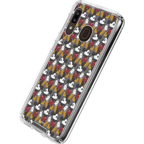 Disney Mickey Mouse Vintage Pattern Galaxy A30 Clear Case