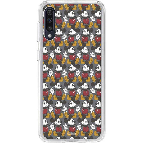 Disney Mickey Mouse Vintage Pattern Galaxy A50 Clear Case