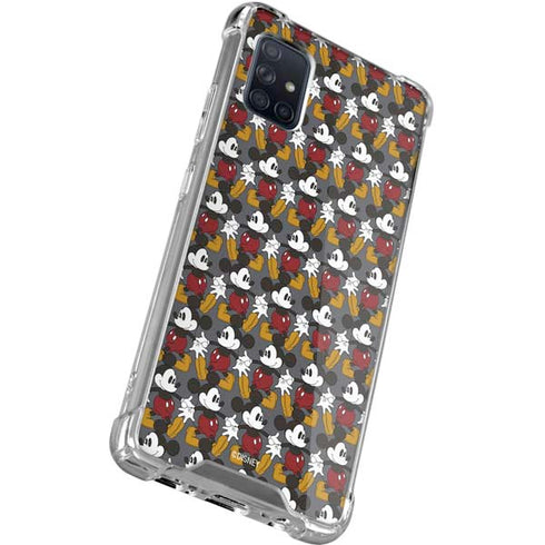 Disney Mickey Mouse Vintage Pattern Galaxy A71 5G Clear Case