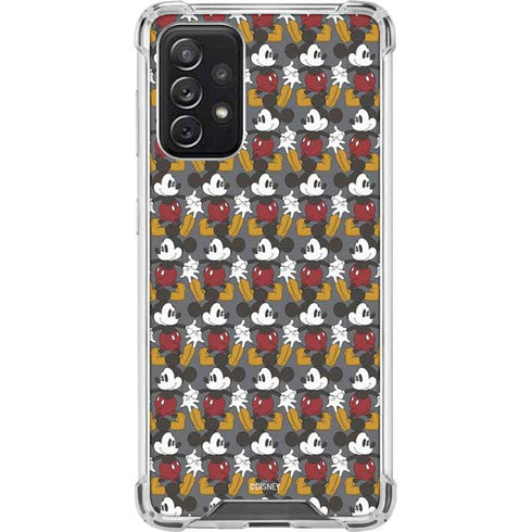 Disney Mickey Mouse Vintage Pattern Galaxy A72 5G Clear Case