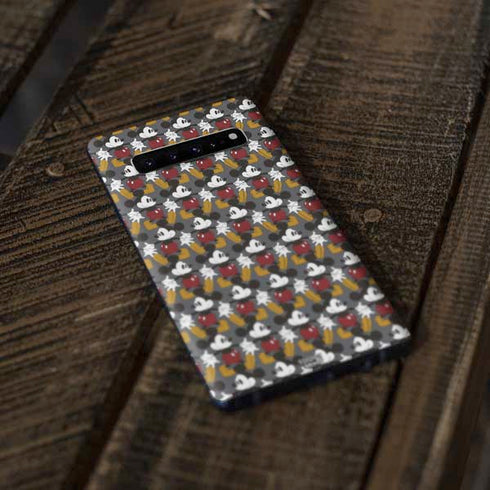 Disney Mickey Mouse Vintage Pattern Galaxy S10 Plus Skin