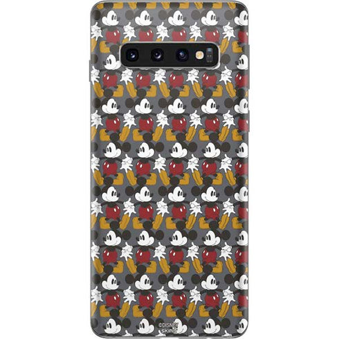 Disney Mickey Mouse Vintage Pattern Galaxy S10 Skin