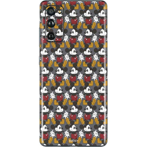 Disney Mickey Mouse Vintage Pattern Galaxy S20 Fan Edition Skin