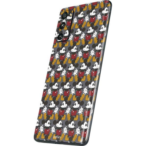 Disney Mickey Mouse Vintage Pattern Galaxy S20 Fan Edition Skin