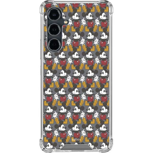 Disney Mickey Mouse Vintage Pattern Galaxy S23 FE Clear Case
