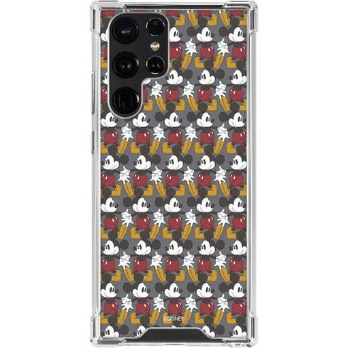 Disney Mickey Mouse Vintage Pattern Galaxy S24 Ultra Clear Case