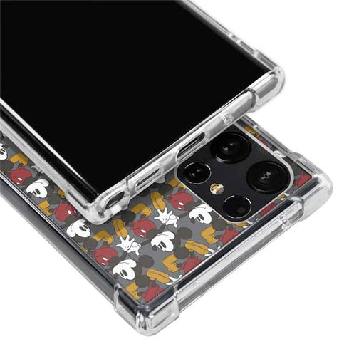 Disney Mickey Mouse Vintage Pattern Galaxy S24 Ultra Clear Case