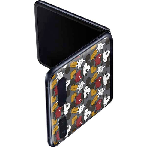 Disney Mickey Mouse Vintage Pattern Galaxy Z Flip Skin