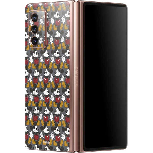 Disney Mickey Mouse Vintage Pattern Galaxy Z Fold2 5G Skin