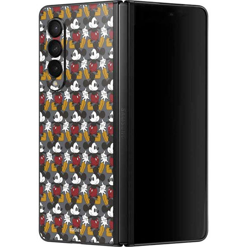 Disney Mickey Mouse Vintage Pattern Galaxy Z Fold3 5G Skin