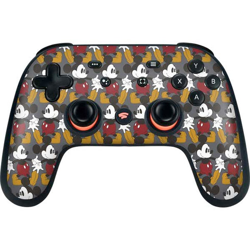 Disney Mickey Mouse Vintage Pattern Google Stadia Controller Skin