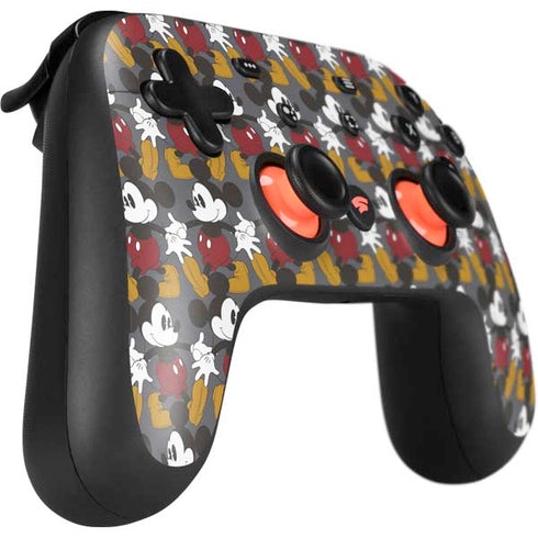 Disney Mickey Mouse Vintage Pattern Google Stadia Controller Skin
