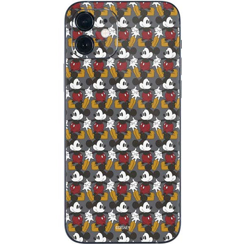 Disney Mickey Mouse Vintage Pattern iPhone 12 Mini Skin
