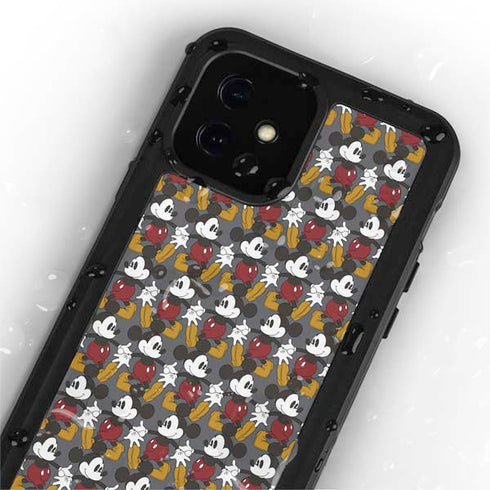Disney Mickey Mouse Vintage Pattern iPhone 12 Mini Waterproof Case