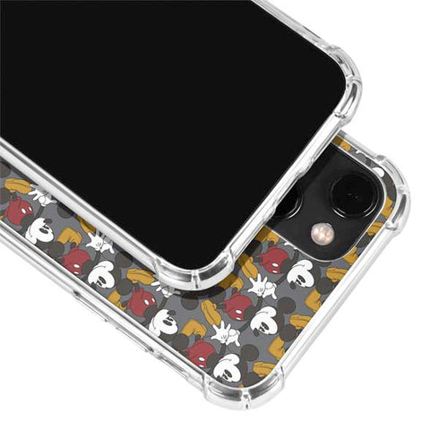 Disney Mickey Mouse Vintage Pattern iPhone 13 Mini Clear Case