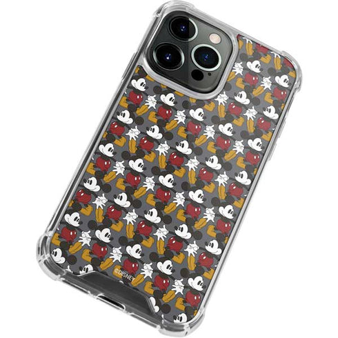 Disney Mickey Mouse Vintage Pattern iPhone 13 Pro Clear Case