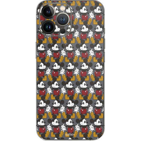 Disney Mickey Mouse Vintage Pattern iPhone 13 Pro Max Skin