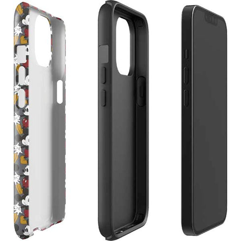 Disney Mickey Mouse Vintage Pattern iPhone 14 Plus Impact Case