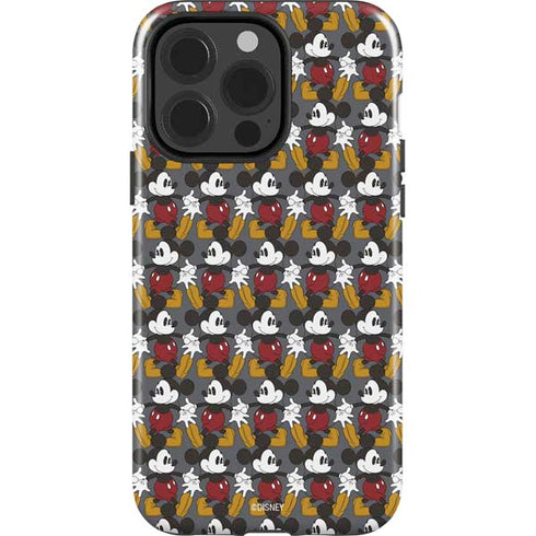 Disney Mickey Mouse Vintage Pattern iPhone 15 Pro Impact Case