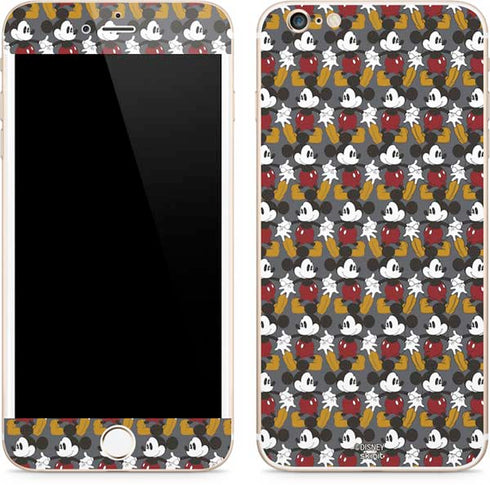 Disney Mickey Mouse Vintage Pattern iPhone 6/6s Plus Skin