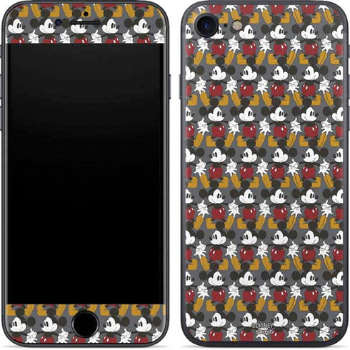 Disney Mickey Mouse Vintage Pattern iPhone 7 Skin