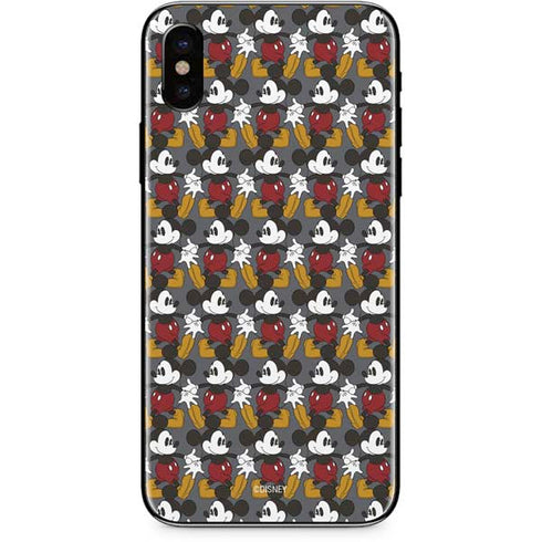 Disney Mickey Mouse Vintage Pattern iPhone XS Max Skin