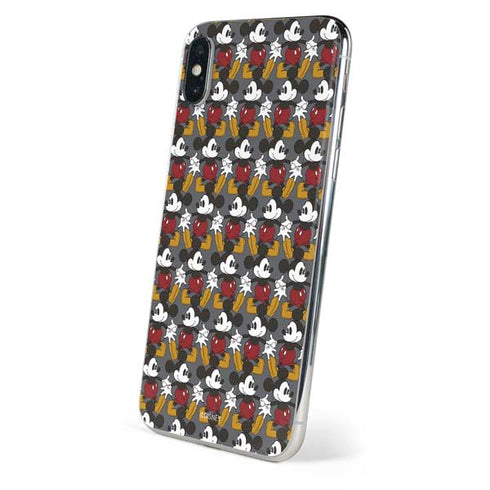 Disney Mickey Mouse Vintage Pattern iPhone XS Skin