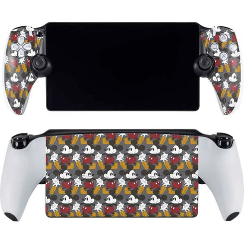 Disney Mickey Mouse Vintage Pattern PlayStation Portal Remote Player Skin