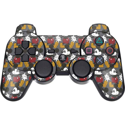 Disney Mickey Mouse Vintage Pattern PS3 Dual Shock wireless controller Skin
